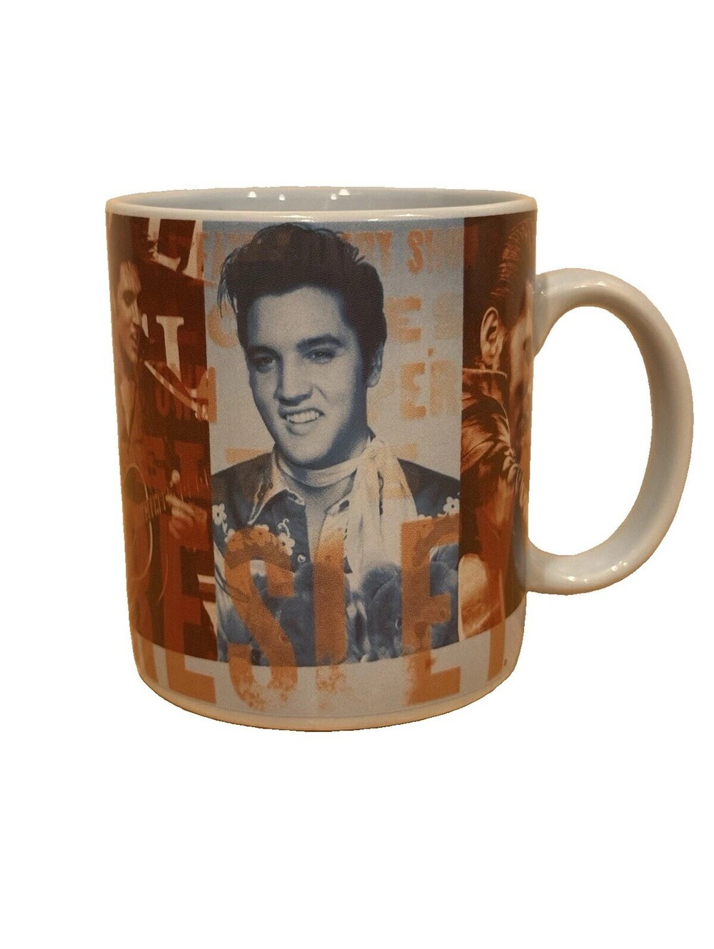 Elvis Presley 2007 EPE King of Rock and Roll Ceramic Coffee Mug Blue